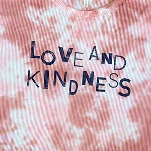 Terra & Sky Plus Size Long Sleeve Tie Dye Thermal Top Size 0X/XL Pink/white